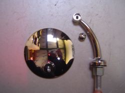 Wing Mirror Round CW/Curved Arm